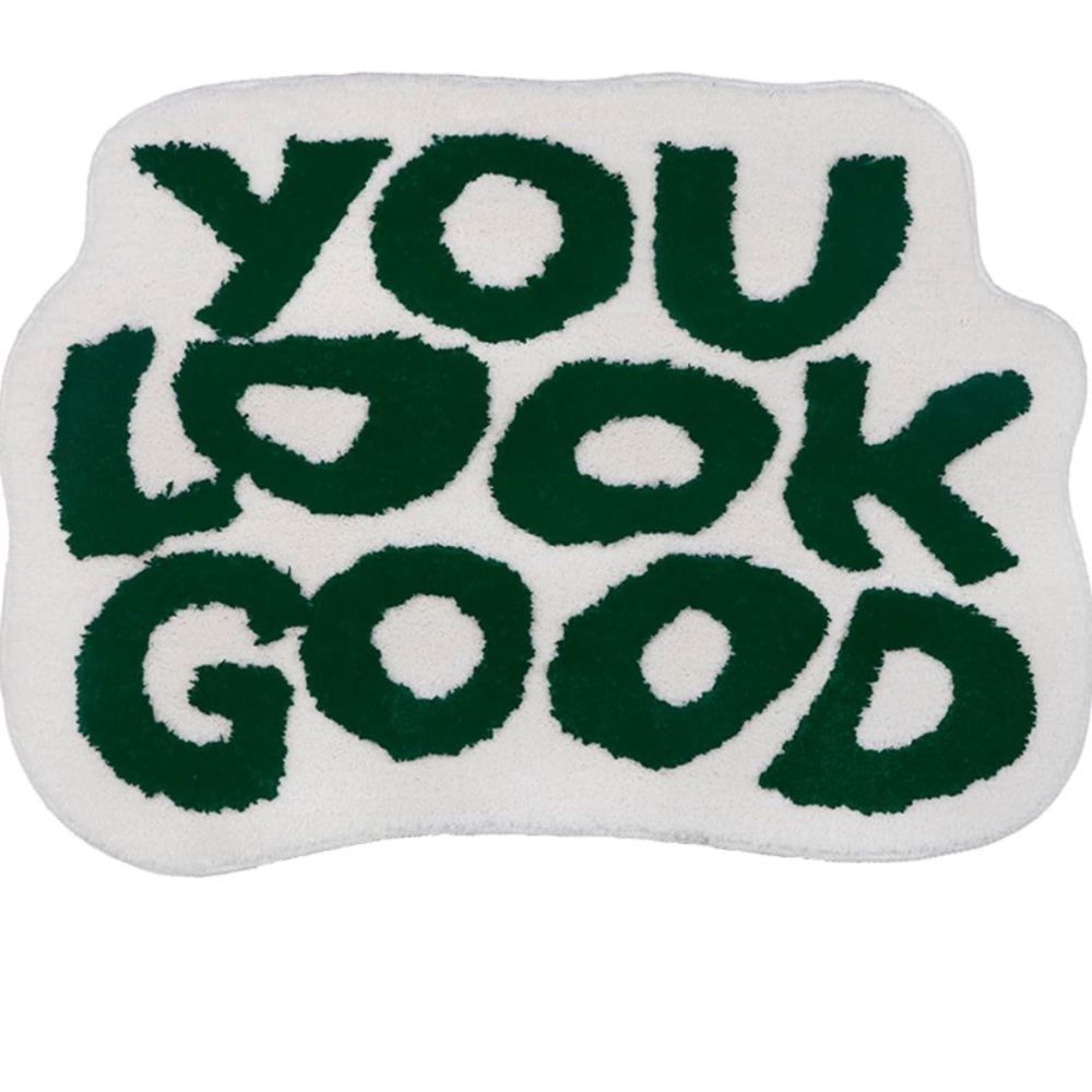 - You Look Good Bath Mat Bath rug non Slip Machine Washable - Ivory, 22.8"…